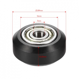 3pcs Plastic Large Model Passive Round Wheel Pulley with Bearing Gear Wheel for CNC i3 3D Printer