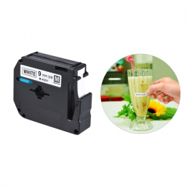 Black on White Label Tape Compatible for Brother PT-65/PT-70/PT80  Label Printer 9mm * 8m