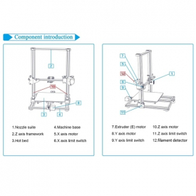 Aibecy CR-10S Self-assembly 3D DIY Printer Large Print Size 300 * 300 * 400mm Aluminum Frame with Filament Detector 270W Power Supports PLA/ABS/TPU/Copper/Wood/Carbon Fiber Filament