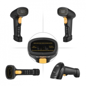 Aibecy BW3 Wireless & USB Wired 1D Barcode Scanner Handheld Bar Code Reader 30m/98ft Range with 3000 Inventory Memory for Windows Android iOS