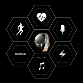 MT360 Android BT Pedometer Smart Wrist Watch + PU Band 0.96 Inches 240*240pixels OLED Screen with Call Reminder Remote Camera Anti-lost for Samsung S6 S7 S7 edge Motorola LG HTC Sony Smartphone