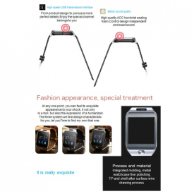 V8 R5 Smart Watch MTK2501 1.54″ 240 * 240 Pixels Touch Screen 24M+32M Text Check Dial Phone Book Synchronous Incoming Call Pedometer Sedentary Reminder Anti-lost Remote Camera for iPoneiOS 7.0 Android 4.0 or above