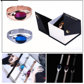 Fashion Metal Life Water-resistant BT 4.0 Female Fitness Tracker Smart Watch Wristband Bracelet with Blood Pressure & Oxygen Sleep Heart Rate Monitor Activity Watch Step Walking for iOS Android
