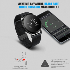 CV08 Heart-rate Blood pressure Smart Watch – PU Leather band