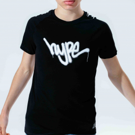 Hype Black Drip Stripe Kids T-Shirt | Size 7/8Y