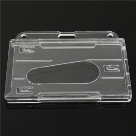 Multi Hard Plastic Horizontal 3Card Holder Transparent Clear Badge ID Cover