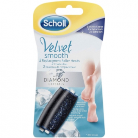 Scholl Velvet Smooth Extra Coarse Replacement Roller Heads 2s