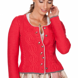 Traditional Cardigan Fancy red