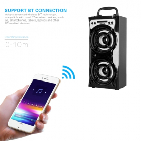 MS-144BT Wireless BT Speaker Multimedia Mobile Speaker LED Light Loudspeaker Music Play with USB/TF/AUX/FM Radio