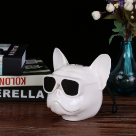 Unique Design Personalized Wireless Bulldog Speaker Perfect Sound Stylish Decoration BT Stereo-speaker with Hang Rope USB Disk Portable Power
