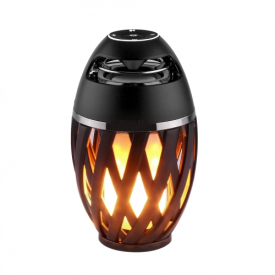 Stylish Flame Lamp Wireless Portable BT Speaker Torch Atmosphere Light USB Charging Stereo Sounbar