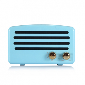Portable Wireless BT Speaker Stereo Music Subwoofer Knob Retro Loudspeaker Hands-free FM TF Card Line-in