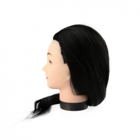 23″ Black Hairdresser Training Head Dummy Model with Long Hair
