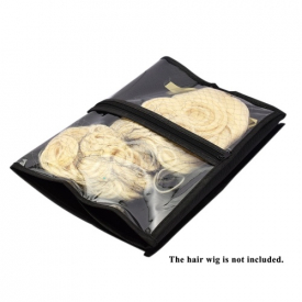 Hair Extensions Storage Bag Durable Hair Wig Carrier Case With Zipper