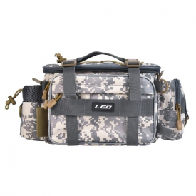 Multifunctional Fishing Tackle Bag Outdoor Sports Single Shoulder Bag Crossbody Bag Waist Pack Fishing Lures Tackle Gear Utility Storage Bag with 2 Fishing Tackle Box Utility Case