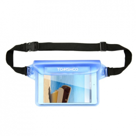 TOMSHOO 2 Pack Outdoor Sports Waterproof Pouch Dry Bag Case Waist Fanny Pack for Beach Kayaking Fishing Boating Swimming