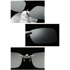 UV400 Rimless Polarized Sunglasses Clip