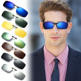 UV400 Rimless Polarized Sunglasses Clip