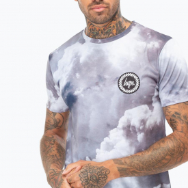 Hype Storm Clouds Mens Grey T-Shirt | Size Large