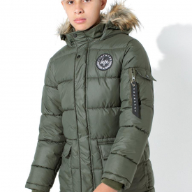 Hype Khaki Crest Kids Explorer Jacket | Size 13