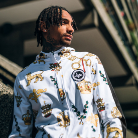 Hype Royal Crest Track Mens Zip Up Multi Hoodie | Size Large