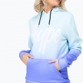 Hype Mint Fade Script Womens Pullover Hoodie | Size 6