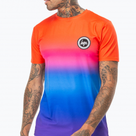 Hype Red Rainbow Fade Men’s Multi T-Shirt | Size Medium
