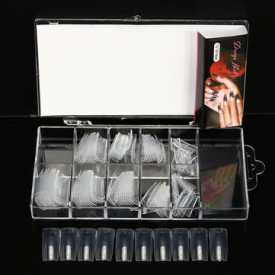 Transparent French UV Nail Tips