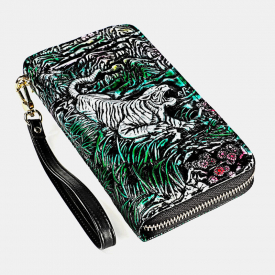 Men Genuine Leather RFID Blocking Wallet Clutches Bags