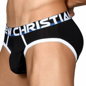 Andrew Christian Active Shape Briefs with Bubble Butt Pads – Black M