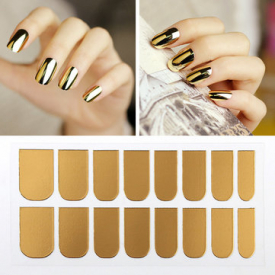 Gold Silver Metal Nail Art Sticker