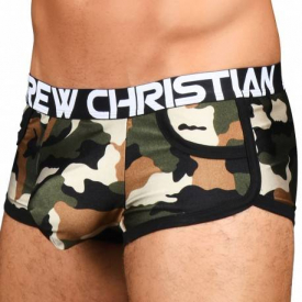 Andrew Christian Almost Naked Camouflage Pocket Trunks M