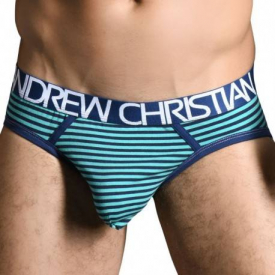 Andrew Christian Almost Naked Madison Stripe Brief XS
