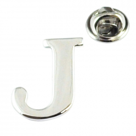 Alphabet Letter J Lapel Pin Badge