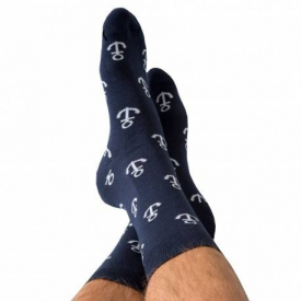 Garçon Français Anchor Cotton Dress Socks – Navy 43/46