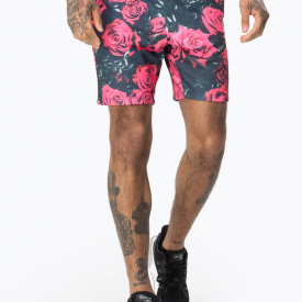 Hype Black Roses Mens Shorts | Size Large