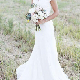 A-Line Plus Size Boho Wedding Dress With Sleeves