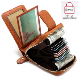 Trifold Genuine Leather Wallet Purse Casual Card Holder