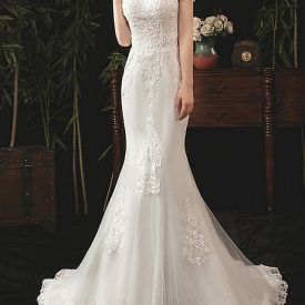 Mermaid Trumpet Romantic Bohemian Wedding Dresses 2020