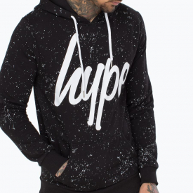 Hype Aop Speckle Mens Black Pullover Hoodie | Size XX-Small