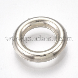 CCB Plastic Lingking Ring, Ring, Platinum, 12×2.5mm, Hole: 6.5mm