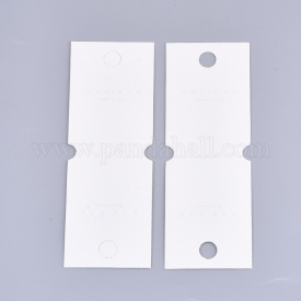Cardboard Display Cards, Used For Necklace, Bracelet, Rectangle, Ivory, 14x5cm