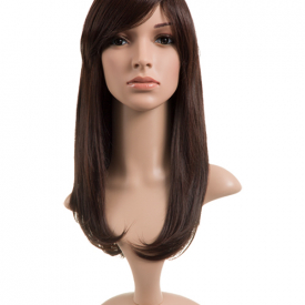 Natalie Natural Straight Side Fringe Synthetic Wig