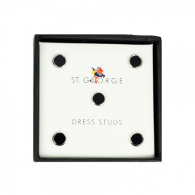 Black & Silver Shirt Dress Studs