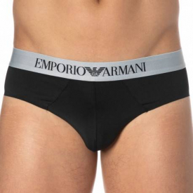 Emporio Armani Bonding Microfiber Briefs – Black S