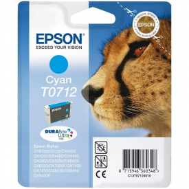 Epson Original T0712 Cheetah Ink Cartridge 5.5ml Cyan