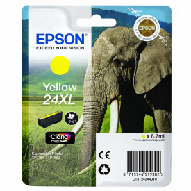 Epson Original 24XL T2434 Elephant Ink Cartridge High Capacity 8.7ml Yellow