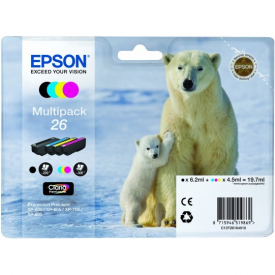 **EOL** Epson Original 26 T2616 Polar Bear 19.7ml Extra Value 4 Cartridge Multipack