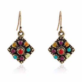 Bohemian Colorful Diamond Ear Drop