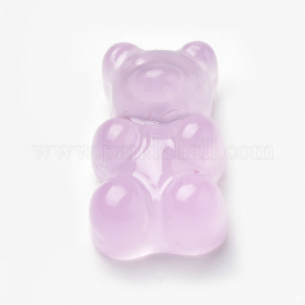 Resin Cabochons, Bear, Thistle, 17.5×10.5×7.5mm